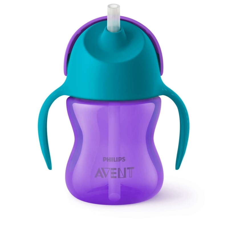 Avent gertuvė Straw Cup su šiaudeliu, 200 ml.