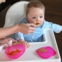 Vital Baby kelioninis rinkinys: dubenėlis su dangteliu ir šaukštelis
