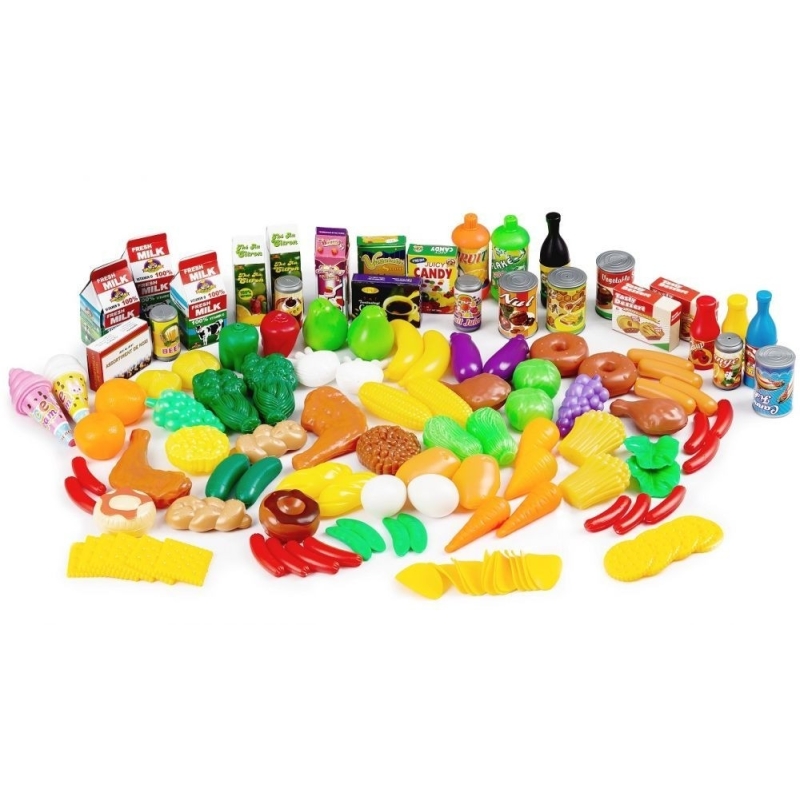 Žaislinis maisto produktų rinkinys (120 vnt.)