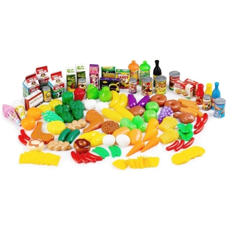Žaislinis maisto produktų rinkinys (120 vnt.)