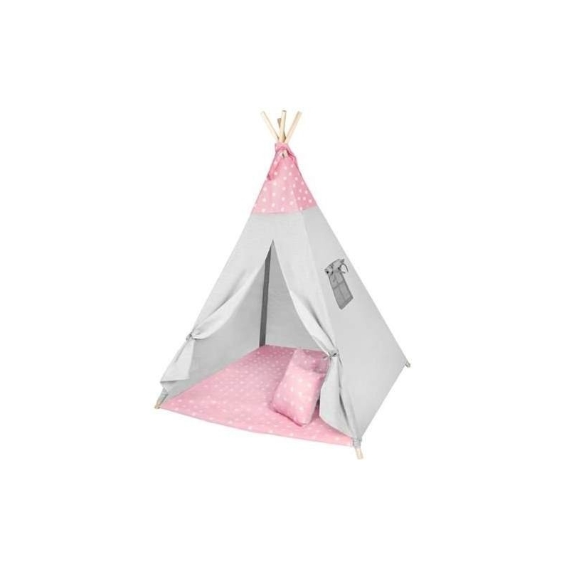 Tipis vaikams su minkštu kilimėliu Pink Stars