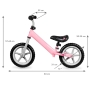 Balansinis dviratukas be pedalų Pink Heart