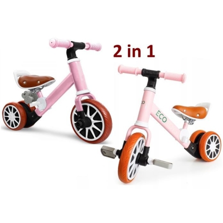 Balansinis dviratukas - paspirtukas su pedalais LuxuryPink