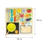 Medinė kompaktiška virtuvėlė + 13 priedų