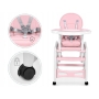 Maitinimo kėdutė-transformeris su lingėmis Pink Comfort
