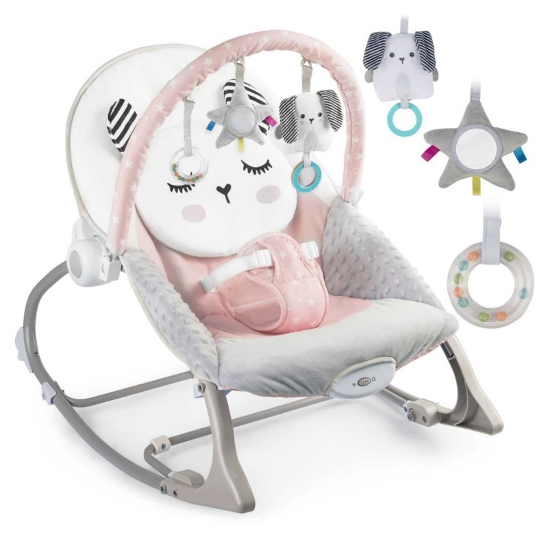 Gultukas - vibro kėdutė iki 18 kg. Bunny Pink