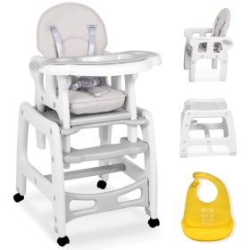 Maitinimo kėdutė-transformeris su lingėmis Grey Comfort