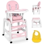 Maitinimo kėdutė-transformeris su lingėmis Pink Comfort