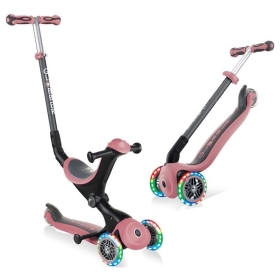 Globber paspirtukas Go UP DELUXE Lights Pastel Pink
