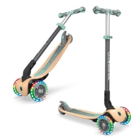 Sulankstomas paspirtukas Globber Primo Wood Lights Pastel Green