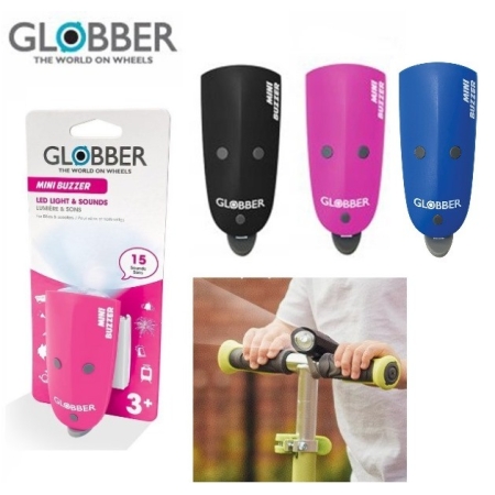 Skambutis + LED švieselė Globber Mini Buzzer