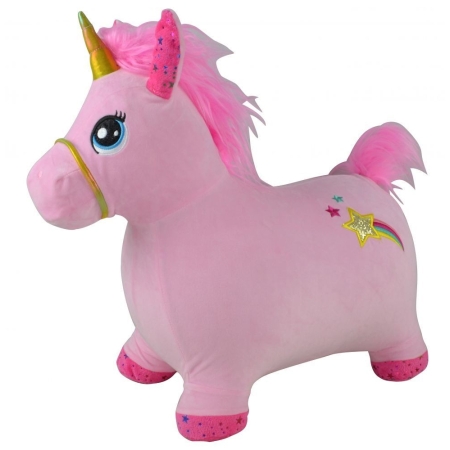 Guminis šokliukas su užvalkalu Unicorn Pink
