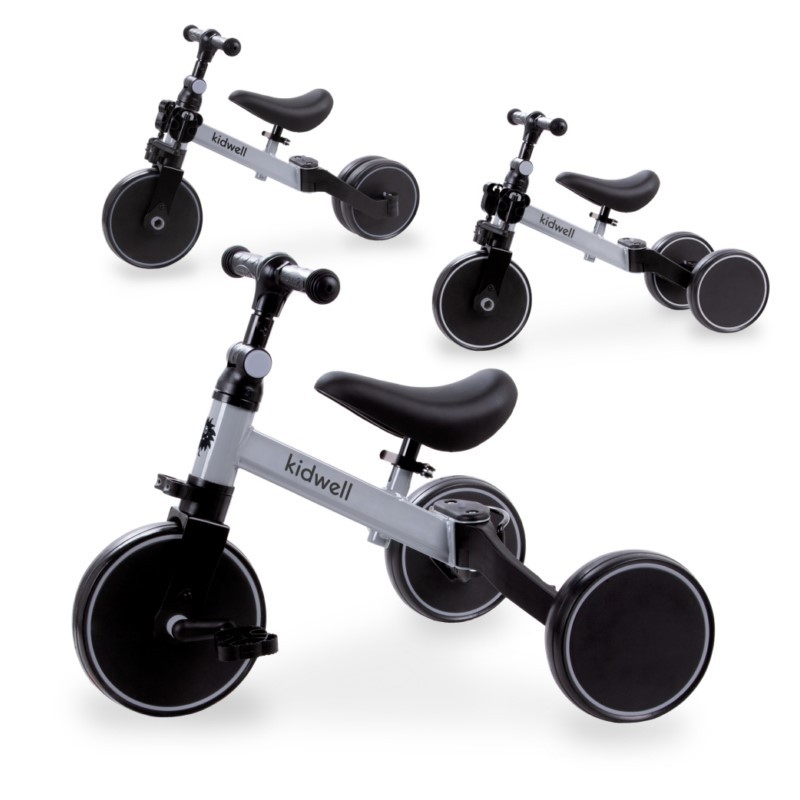 Triratukas su pedalais - balansinis dviratukas 3in1 Pico Grey