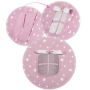 Palapinė Tipi Pink Stars su švieselėmis + 3 pagalvėlės