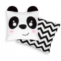 Palapinė Tipi Panda su girlianda, švieselėmis + 2 pagalvėlės