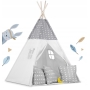 Palapinė Tipi Stars su LED lempute, vėliavėlėmis + 3 pagalvėlės
