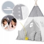 Palapinė Tipi Stars su LED lempute, vėliavėlėmis + 3 pagalvėlės