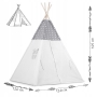 Palapinė Tipi Stars su LED lempute, vėliavėlėmis + 3 pagalvėlės