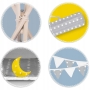 Palapinė Tipi Stars su LED lempute, vėliavėlėmis + 3 pagalvėlės
