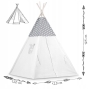 Palapinė Tipi Clouds su LED lempute, vėliavėlėmis + 3 pagalvėlės