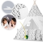 Palapinė Tipi Boom su LED lempute, vėliavėlėmis + 3 pagalvėlės
