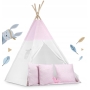 Palapinė Tipi Unicorn su LED lempute, vėliavėlėmis + 3 pagalvėlės