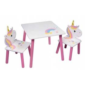Staliukas su dviem kėdutėmis Unicorn