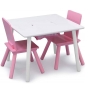Medinis staliukas su 2 kėdutėmis White_Pink