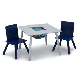 Medinis staliukas su 2 kėdutėmis Grey_Blue