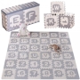 Didelė dėlionė - kilimėlis su raidėmis ir skaičiais Grey-White