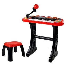 Vaikiškas pianinas su kedute RedBlack