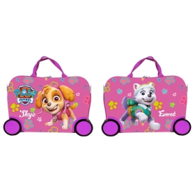 Vaikiškas lagaminas Paw Patrol Pink su ratukais