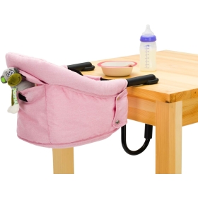 Maitinimo kėdutė Pink tvirtinama prie stalo