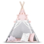 Palapinė Tipi su girlianda, švieselėmis + 3 pagalvėlės