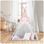 Palapinė Tipi su girlianda, švieselėmis + 3 pagalvėlės