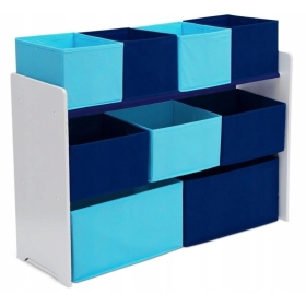 Didelė žaislų dėžė - lentyna su 9 stalčiais Blue SKy