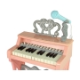 Vaikiškas pianinas su kėdute ir mikrofonu Retro Pink