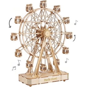 Muzikinis medinis 3D konstruktorius Ferris Wheel