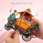 Muzikinis medinis 3D konstruktorius Pumpkin Carriage