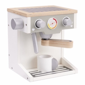 Medinis kavos aparatas su puodeliu