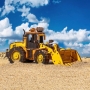 Medinis 3D konstruktorius Bulldozer Engeenering Vehicle