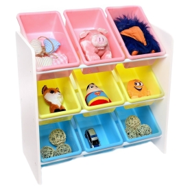 Žaislų lentyna su 9 dėžutėmis Multicolour