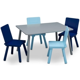 Medinis staliukas su 4 kėdutėmis Grey_Blue