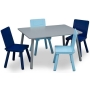 Medinis staliukas su 4 kėdutėmis Grey_Blue