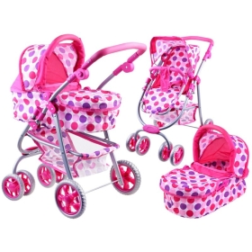 Lėlės vežimėlis Pink Bubbles