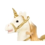 Muzikinis supamas arkliukas Unicorn Gold su ratukais