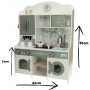 Medinė virtuvėlė su skalbimo mašina ir kavos aparatu