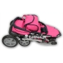 Lėlės vežimėlis Belly (spalva - pink dots)