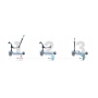 Cariboo paspirtukas Twist Blue 3in1
