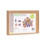 Medinės kaladėlės Ecotoys 108 vnt.